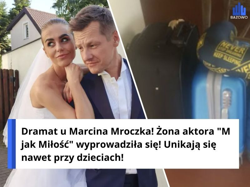 Dramat u Marcina Mroczka! Żona aktora "M jak Miłość" wyprowadziła się! Unikają się nawet przy dzieciach!